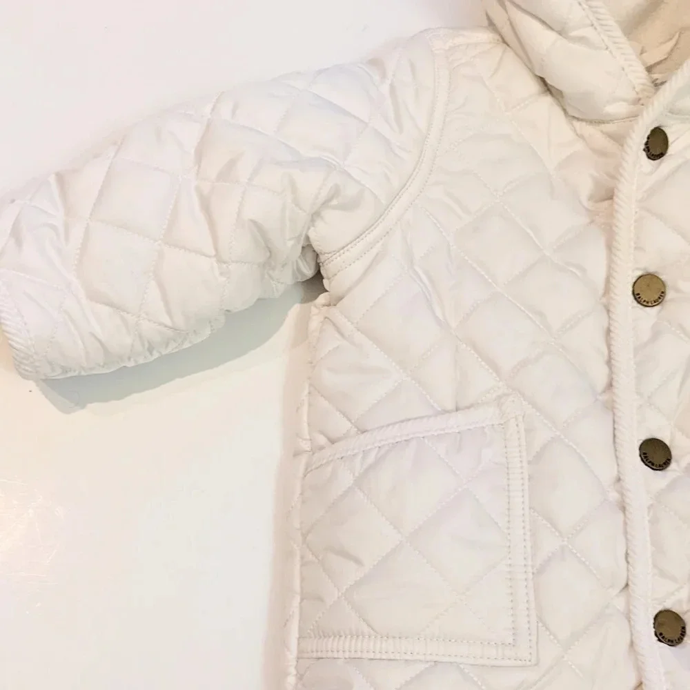 Ralph Lauren Cream Quilted Hooded Snowsuit